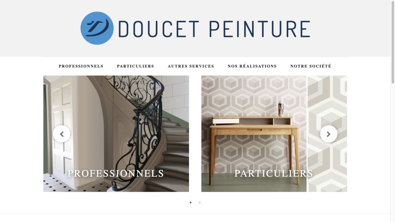 Capture du site de Doucet Peinture