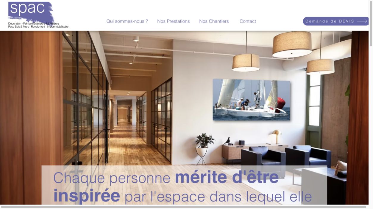 Capture du site de SPAC