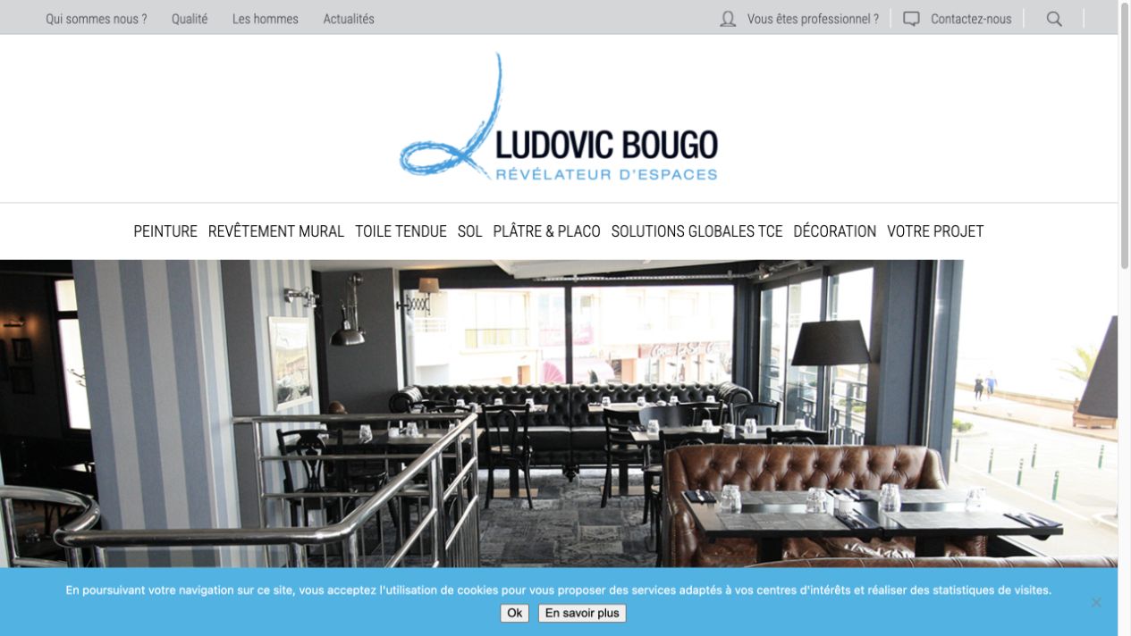 Capture du site de Ludovic Bougo Décoration