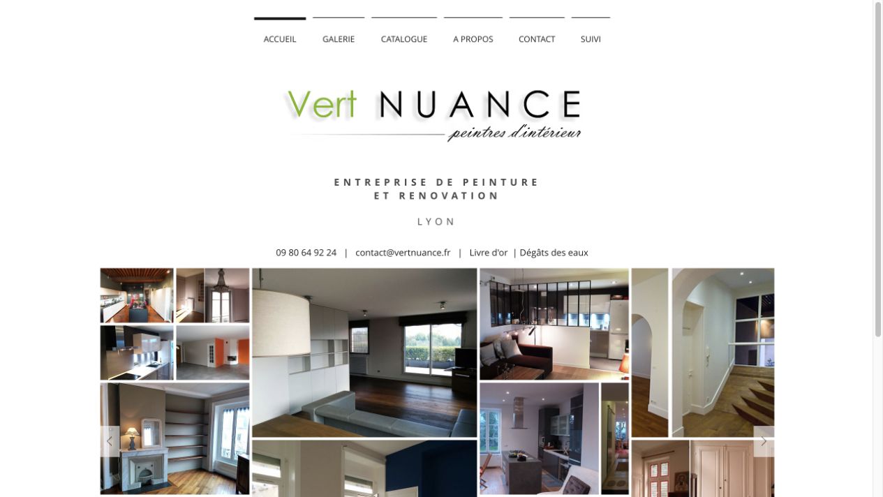 Capture du site de Vert Nuance